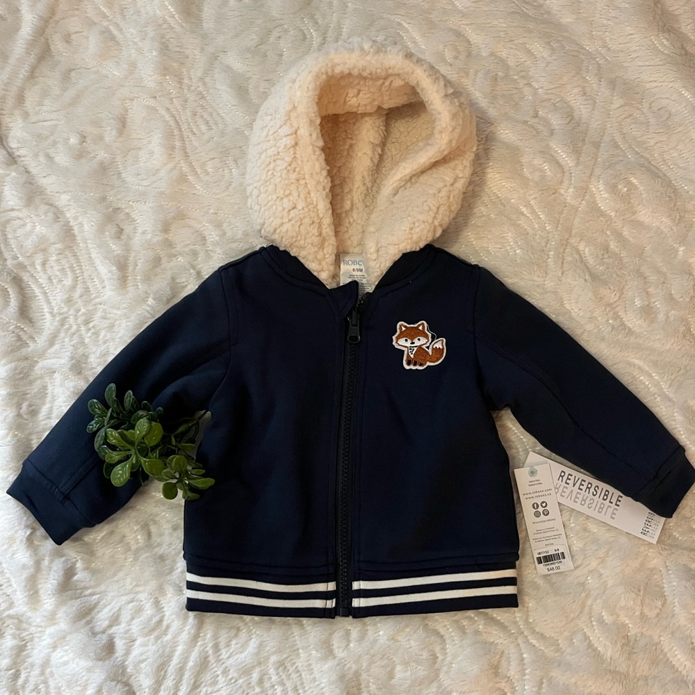 ROBEEZ Reversible hooded sweatshirt, size 6-9 months, NWT
